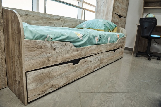 Хилтон Кровать 0,9м с ящиками