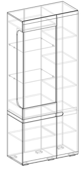 Ультра Шкаф витрина левая (440)