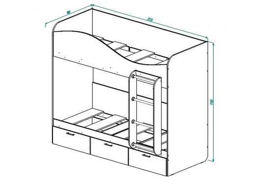 2х ярусная кровать из лдсп своими руками чертежи
