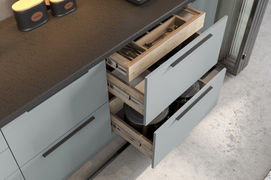 Модульная кухня "Этна" Софт Грей без столешницы