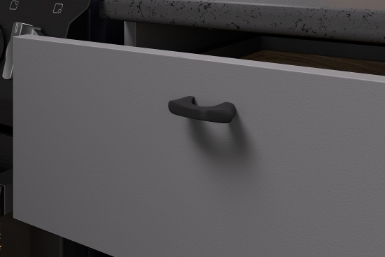 Кухонный Гарнитур "Энни" (1,6 м)  Графит серый/Черный				