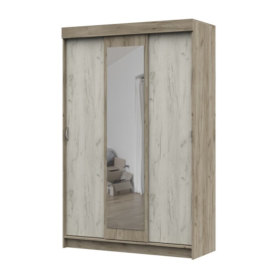 Басса Шкаф-купе ШКК 551 М дуб крафт серый/дуб крафт белый