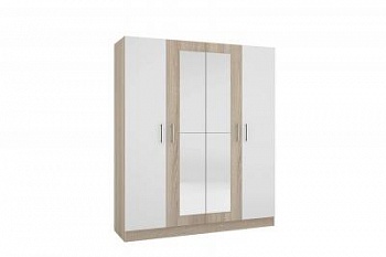 Шкаф 4-х дв Леси с зеркалом