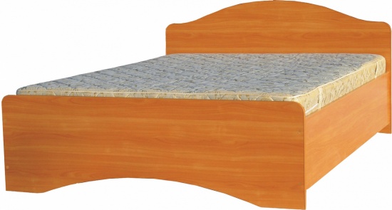 Кровать 1,4 м (круглые спинки) с матрасом