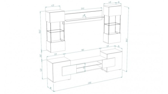Гостиная Фэнтези Кашемир / Графит