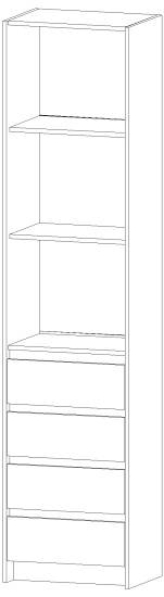 Пенал 4 ящика Бостон