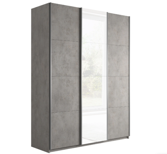 Шкаф-купе Широкий Прайм 3-х дверный (ЛДСП, Стекло белое)