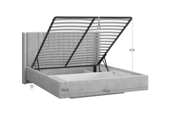 Кровать с подъемным механизмом Диор 160х200 см, 