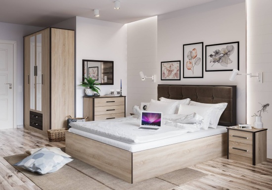 Спальня Лирика (кровать с мягким изголовьем)