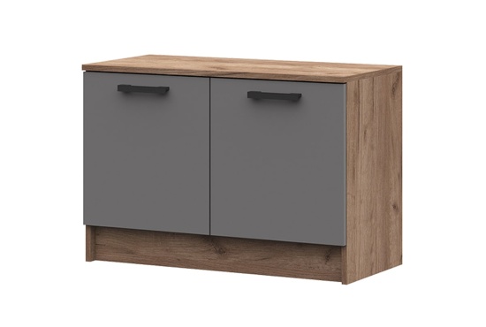 Дуб крафт табачный/Серый графит