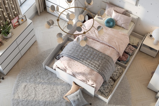 Токио Кровать одинарная (0,9х2,0) + основание ЛДСП(SV)