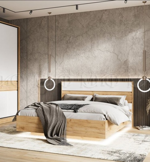 Роджина Кровать парящая 1,6 м с ПМ ЛДСП