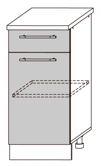 Кельн шкаф нижний ШН1Я 400(без столешн.)