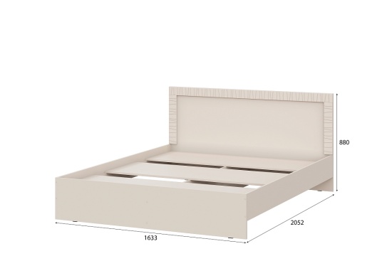  "Калипсо" Кровать (1,6х2,0) Меланж с основанием ДСП (Лайт) 1,6*2,0м