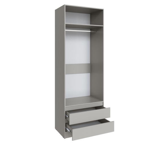 Шкаф Мадрид 0.8м с 2 ящиками без ручек