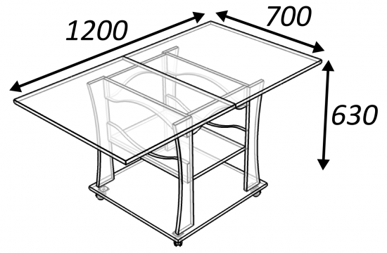 Стол журнальный раскладной СЖ 05