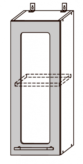Кельн шкаф верх. стекло ШВС 300