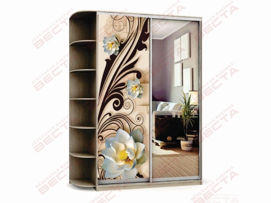 Шкаф-купе 1,1м фотопечать/зеркало+терминал