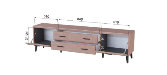 Тумба ТВ интерьерная 2,0 Пай 