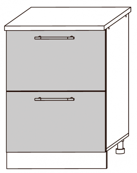 Кельн шкаф нижн. с 2мя ящ. ШНГ2Я 600(без столешн.)