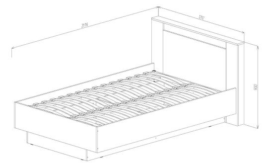 Кровать 1200 Бостон+ортопедическая решетка 1200