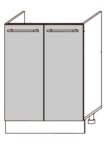 Кельн шкаф нижний ШНМ 600(без столешн.,без рак.)