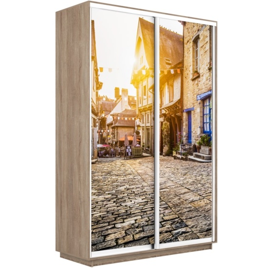 Шкаф-купе Экспресс с Фотопечатью 1400 х 2400 х 600 Улица