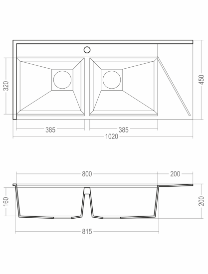 Кухонная мойка ORIGAMI  О02