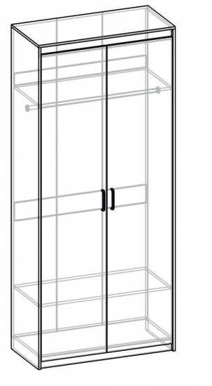 Прага Шкаф 2х-створчатый (440)