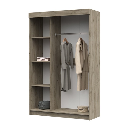 Басса Шкаф-купе ШКК 551 М дуб крафт серый/дуб крафт белый