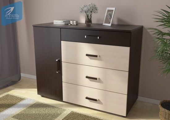Вега К-02 Комод 4 ящ.+1 ств.