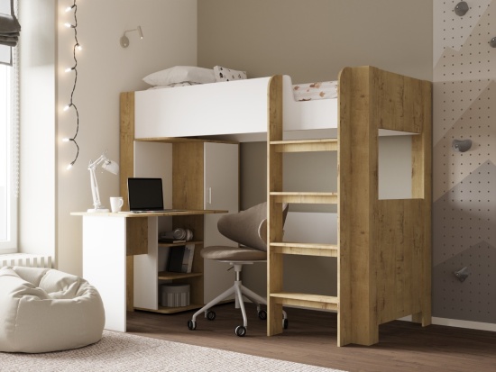 Кровать верхний ярус Stif + Стол со шкафом Stif