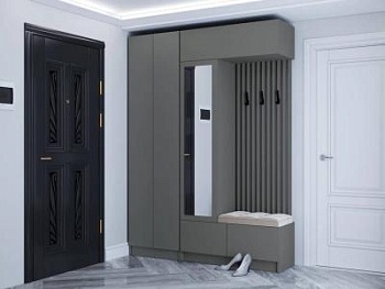 Прихожая Руэлла ЛДСП графит серый