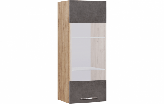 Стенка "Лофт" Подвесной шкаф со стеклом 