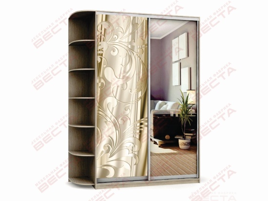 Шкаф-купе 1,1м фотопечать/зеркало+терминал
