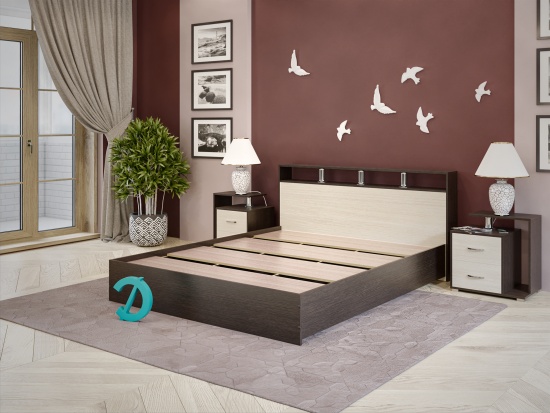 Кровать Троя 1,2м без матраса