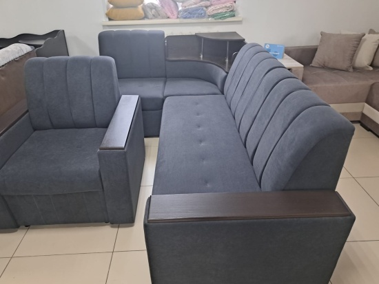 Диван угловой Лада с полкой с креслом