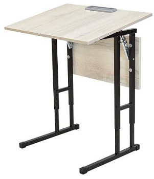 Парта одноместная с регулируемым углом наклона столешницы ЛДСП
