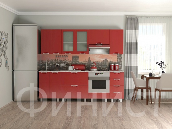 Кухня Мадена Красный без столешницы