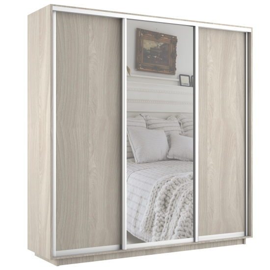 Шкаф-купе Эспресс ДСП/Зерк./ДСП 2400 х 2200 х 600