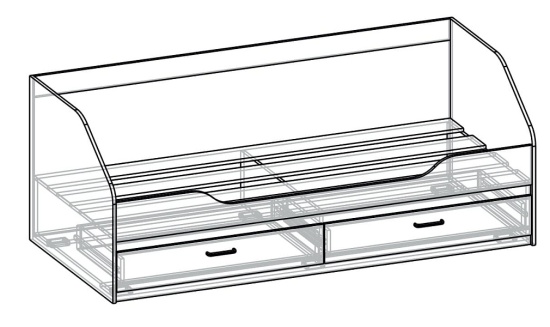 Прага Кровать 0,9м с ящиками