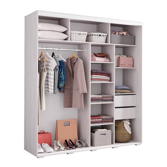 Шкаф-купе Крафт-7 ясень белый