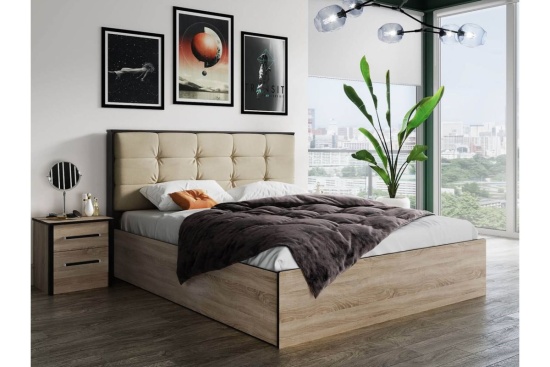 Кровать "Лирика" (1,4м.) ЛК-2+Ортопед на ножках