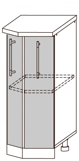Кельн шкаф нижний ШНТ 360(без столешн.)