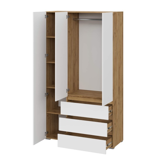 Люмо Шкаф с ящиками 3-х створчатый ШК 06