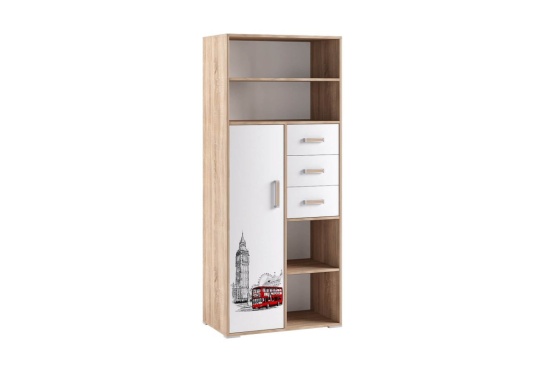 Стеллаж книжный "Бланка" фотопечать