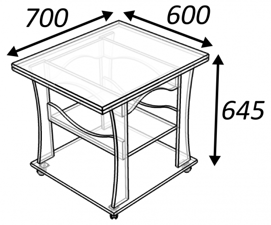 Стол журнальный раскладной СЖ 05
