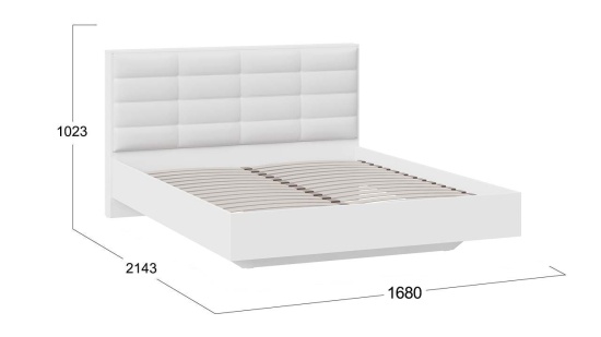 Кровать без ПМ «Агата» Тип 1 (без подъемного механизма) (Белый)