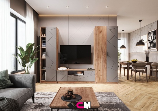 Модульная гостиная Орегон БЕЛЫЙ СУПЕРМАТ МДФ