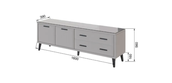 Тумба ТВ интерьерная Виго 1,6